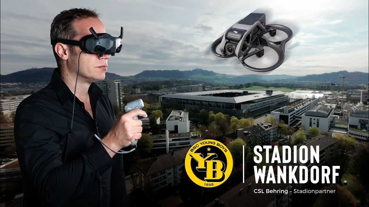 Mit der Racing-Drohne durch das Stadion Wankdorf (YB) in Bern