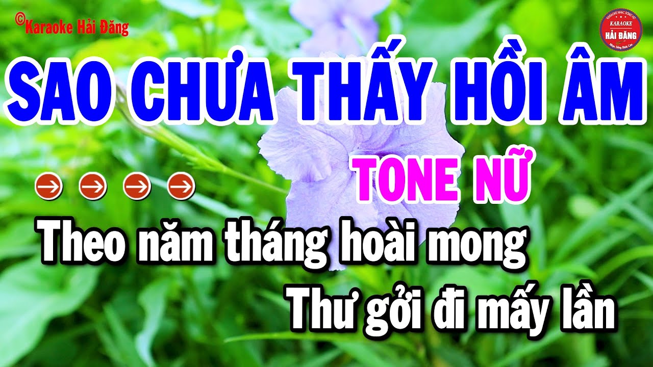 Karaoke Sao Chưa Thấy Hồi Âm Tone Nữ Nhạc Sống Beat Dễ Hát 2026 | Karaoke Hải Đăng