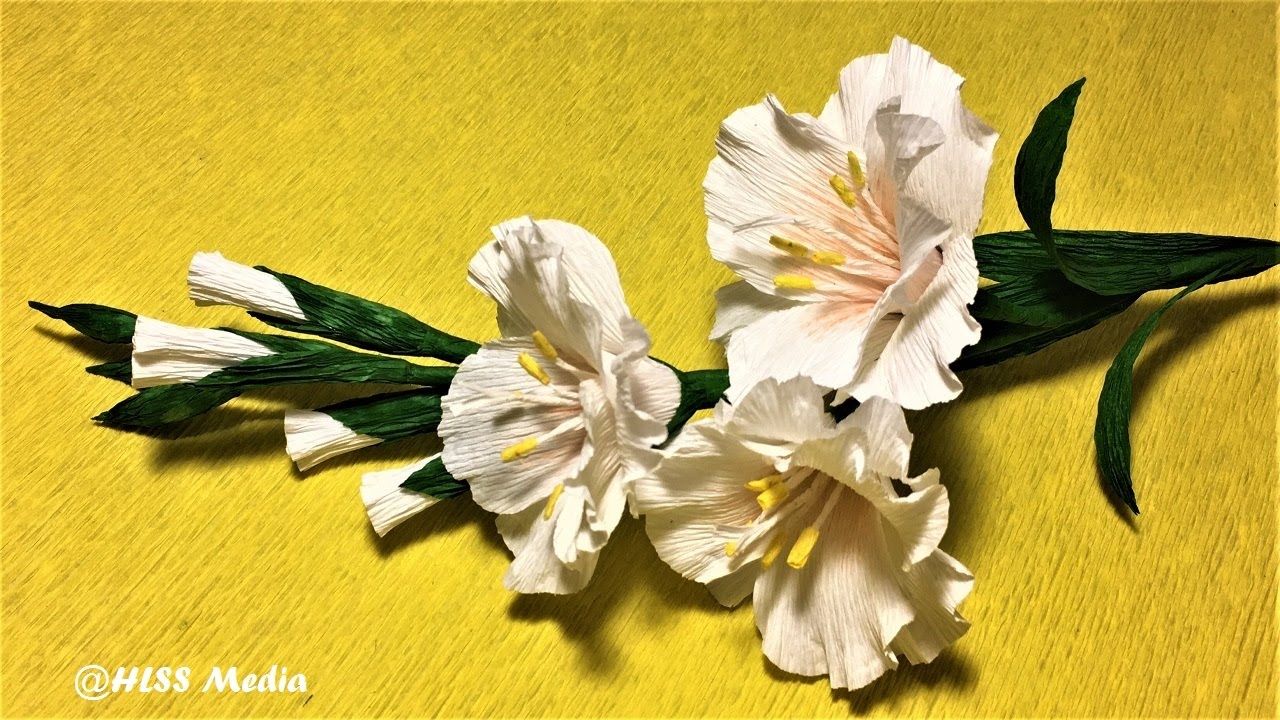 how to make an easy origami paper flower /diy crepe paper flower making step by step easy & fast