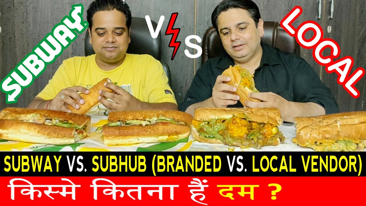 Subway India vs. Local Vendor ! Cheap vs Expensive Food ! Subway Paneer Tikka Sub ! Indian Food Vlog