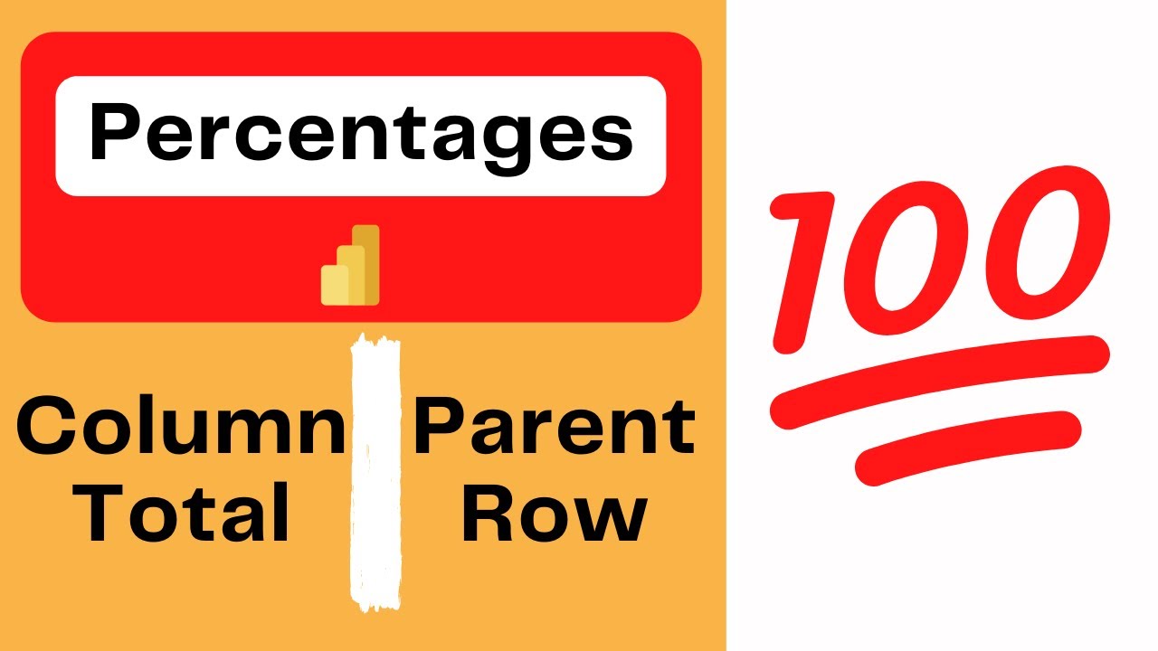 How to Calculate Percentages in Power BI based on Column Total and Parent Row💯
