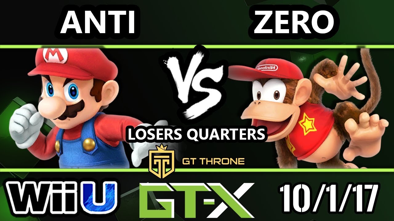 GTX 2017 Smash 4 - IMT | ANTi (Mario) vs TSM | ZeRo (Diddy Kong) - Wii U L.Quarters