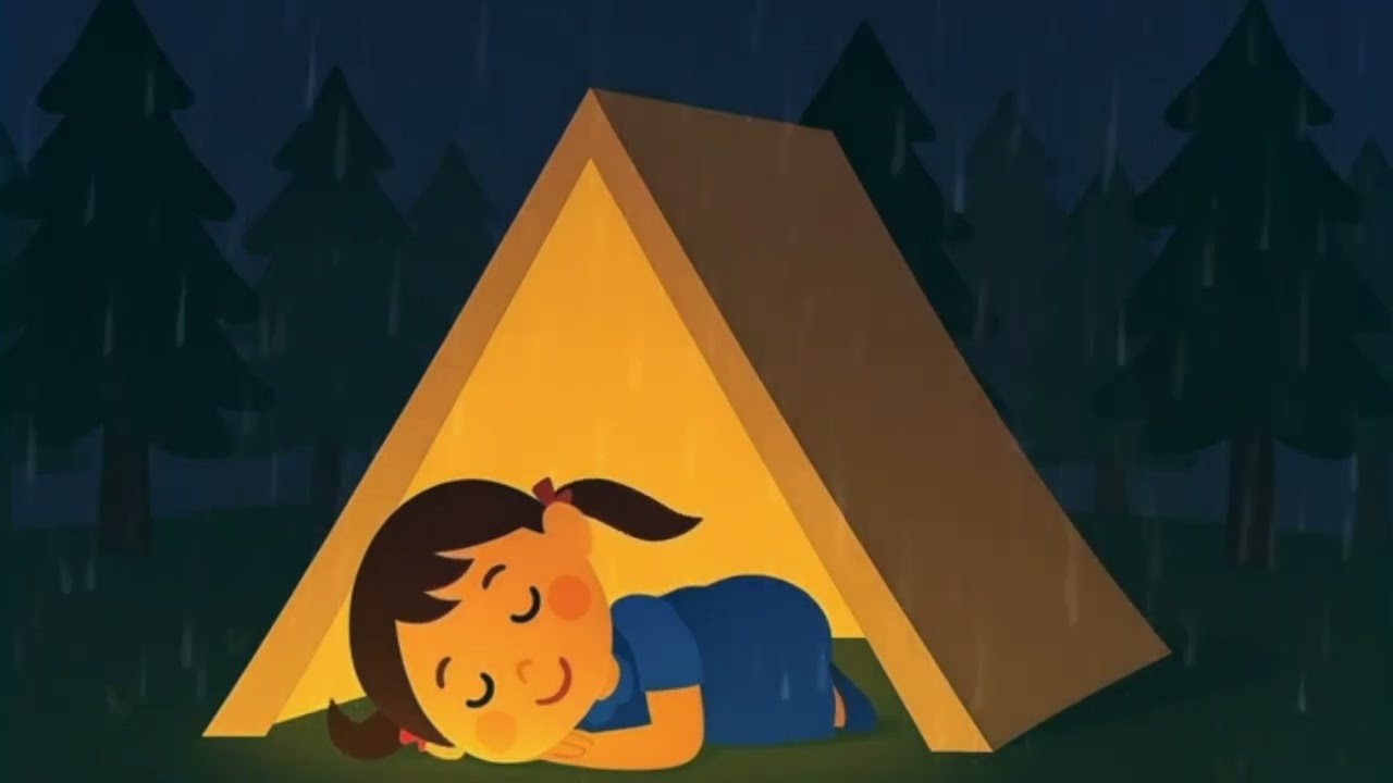Emiri duerme en su tienda ⛺ Canción infantil relajante, sonidos suaves y magia para bebés y niños