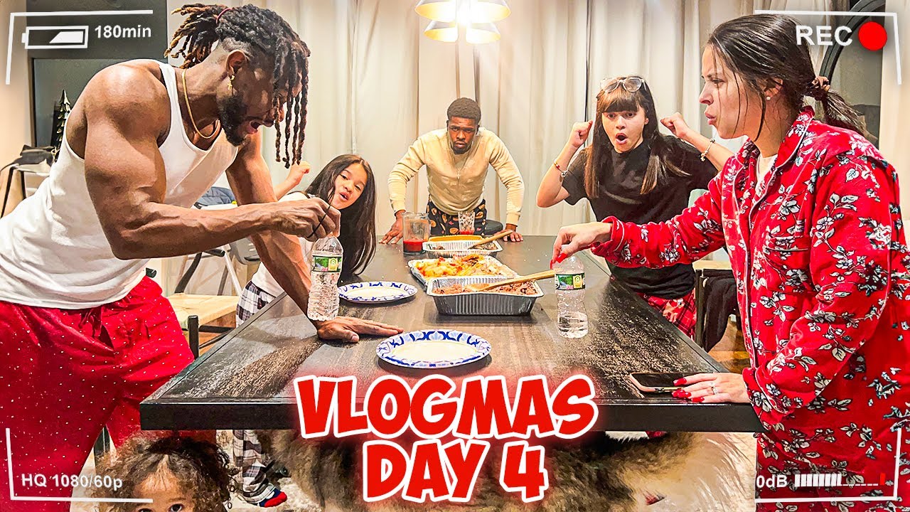 FLIP The Bottle Or DON'T EAT FAMILY CHALLENGE - VLOGMAS DAY 4