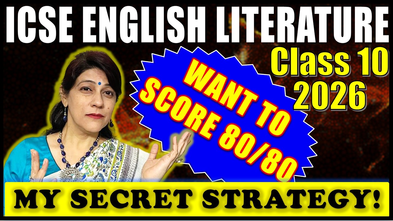 TIPS TO SCORE 80/80  | BOOST YOUR PERCENTAGE | ENGLISH LITERATURE | ICSE CLASS 10 | 2026