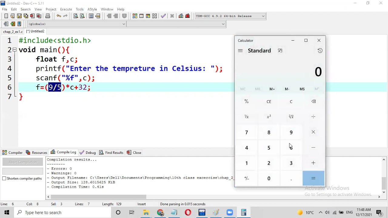 10th Class Computer Science || Unit 2 Programming Exercise 2