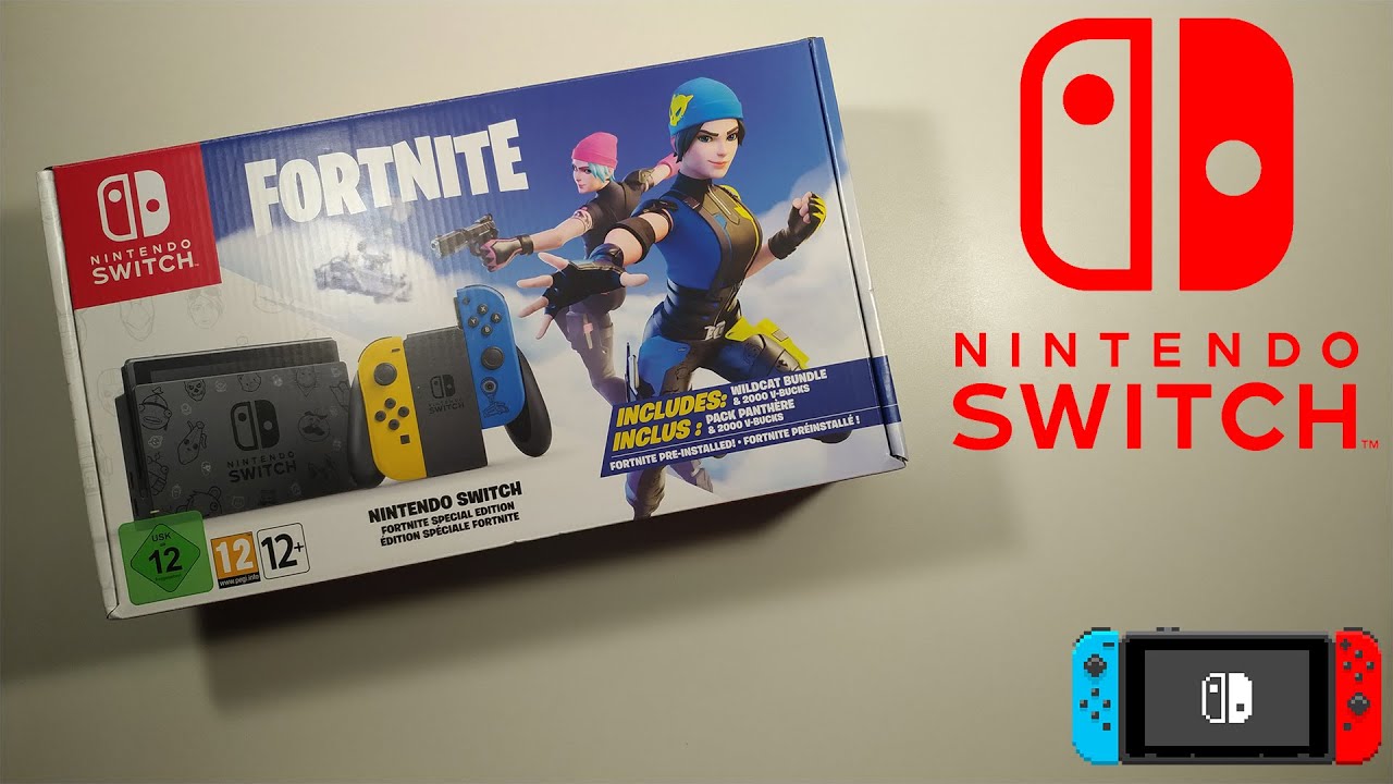 Распаковка Nintendo Switch Fortnite Special Edition (Unboxing)