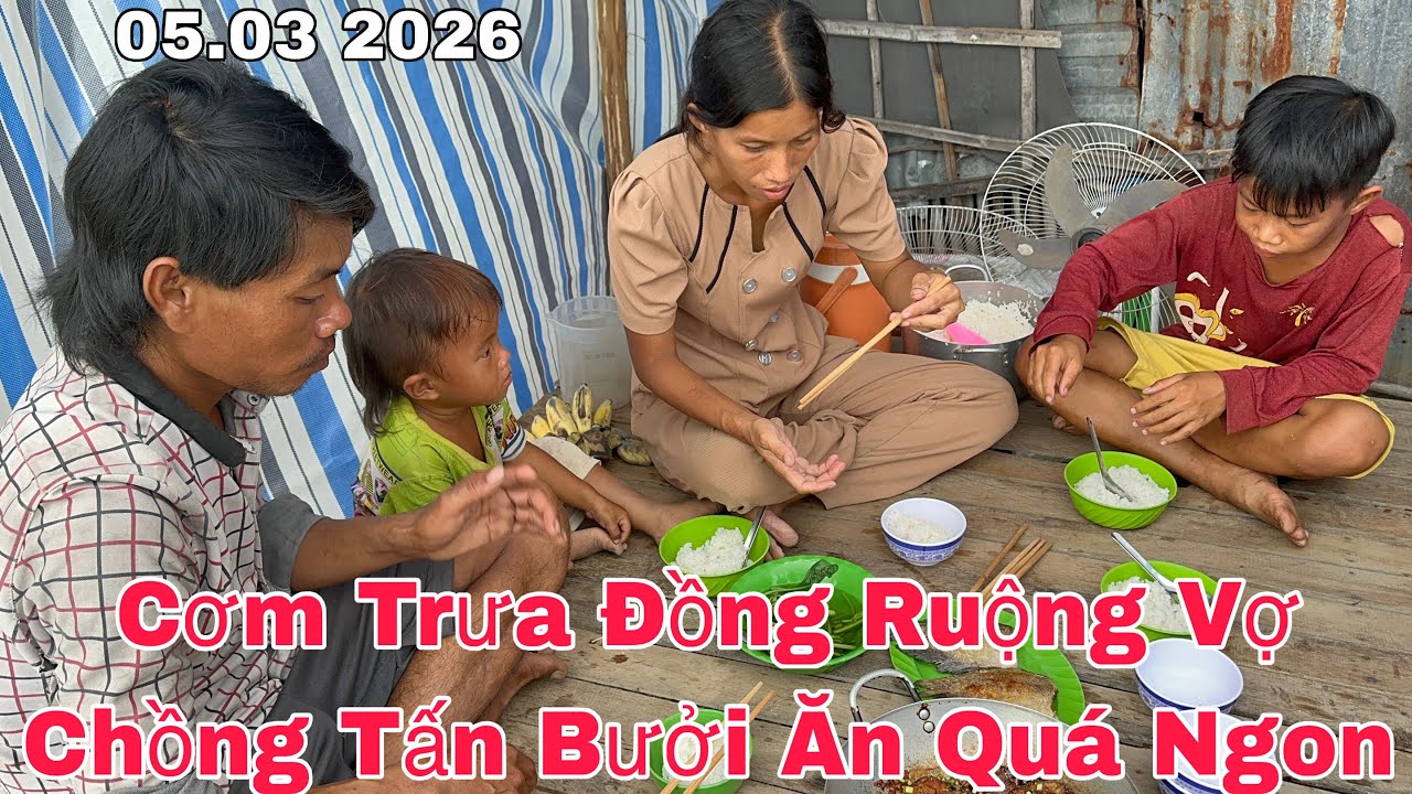 Anh Tấn Chị Bưởi Và Bữa Cơm Đồng Quê Quá Ngon #thinhhanh #yeucuocsong #giadinh 