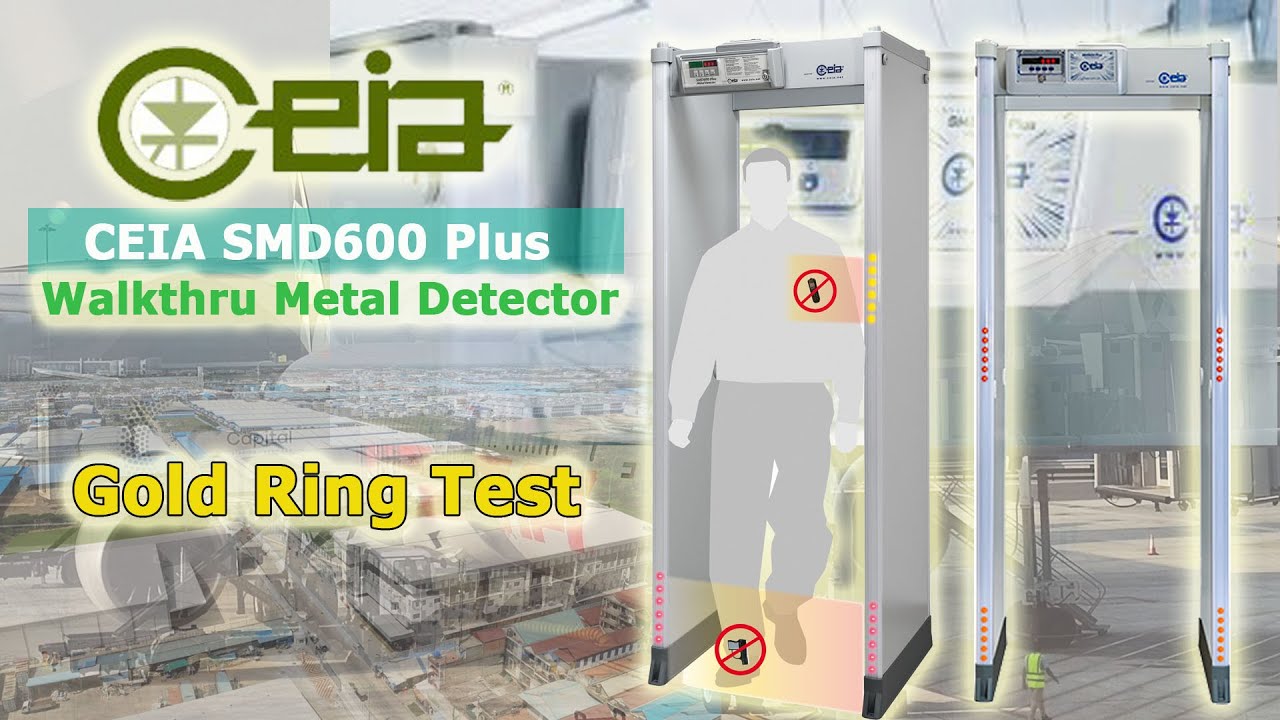 CEIA SMD600 Plus, Walkthru Metal Detector  (Gold) Demonstration for High Security Detection