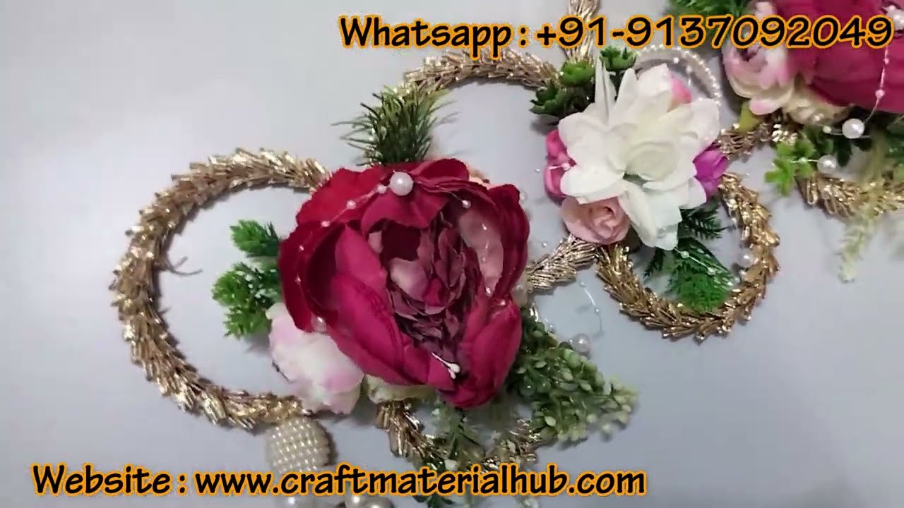 DIY Quick & Easy Floral Bangle Toran - All Raw Materials Available on CRAFTMATERIALHUB.COM