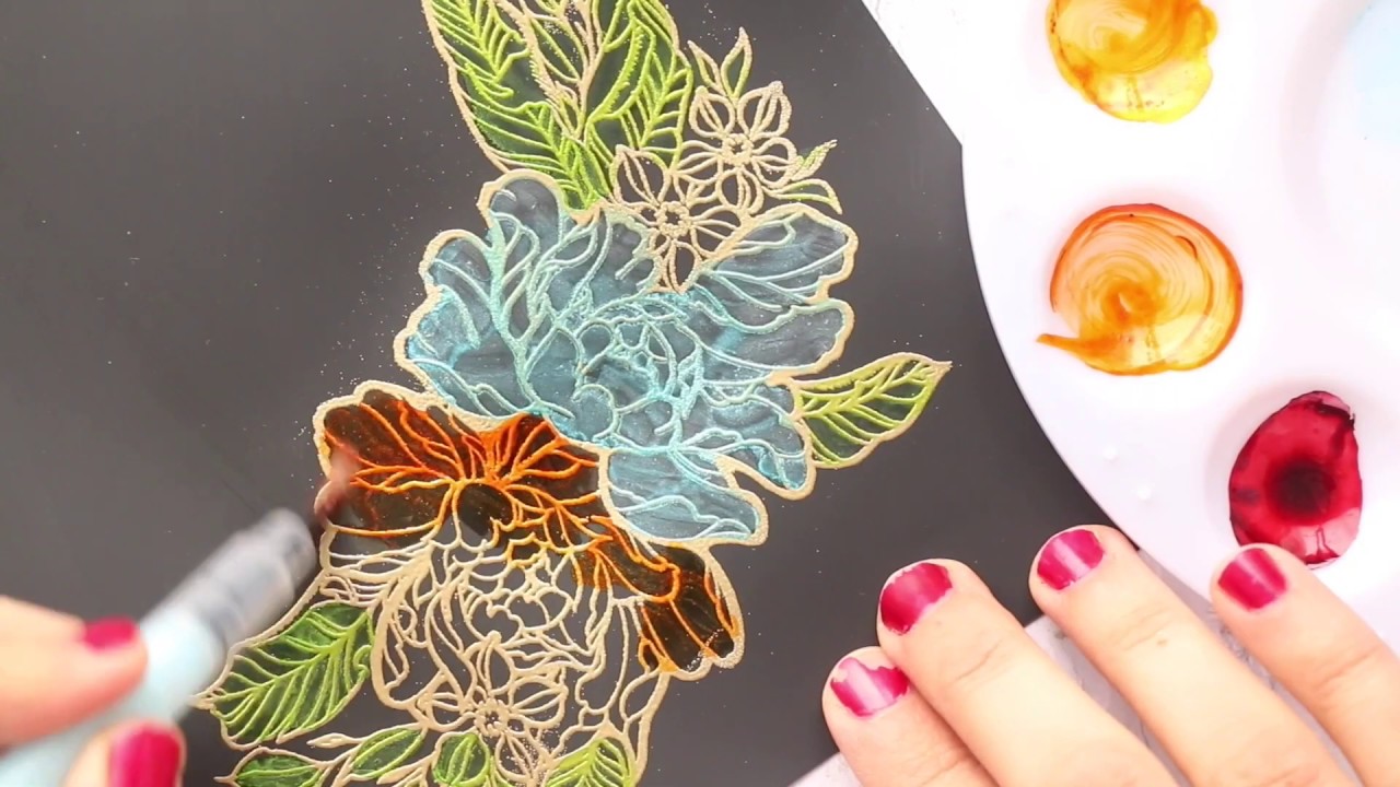 DIY Embossing on Grafix Opaque Black Craft Plastic Film