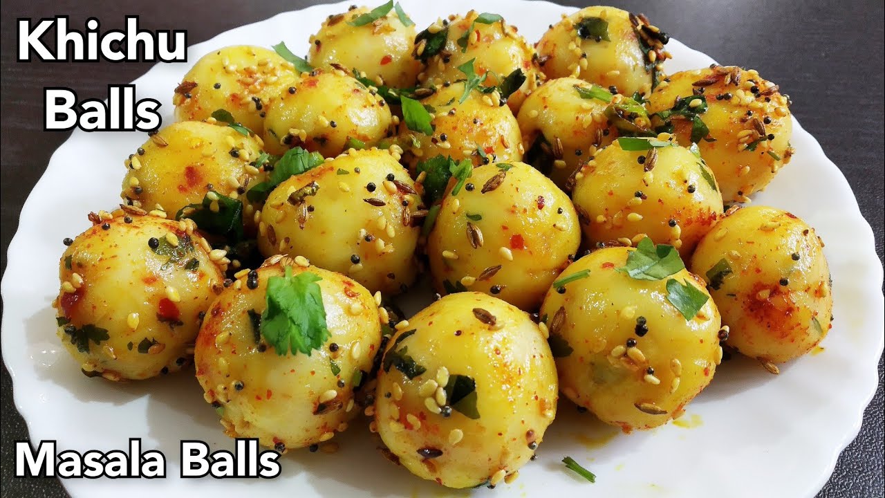 Khichu Balls Recipe Masala Balls Khichu Recipe Rice Flour Recipe Papadi No lot Less Oil Recipe Easy