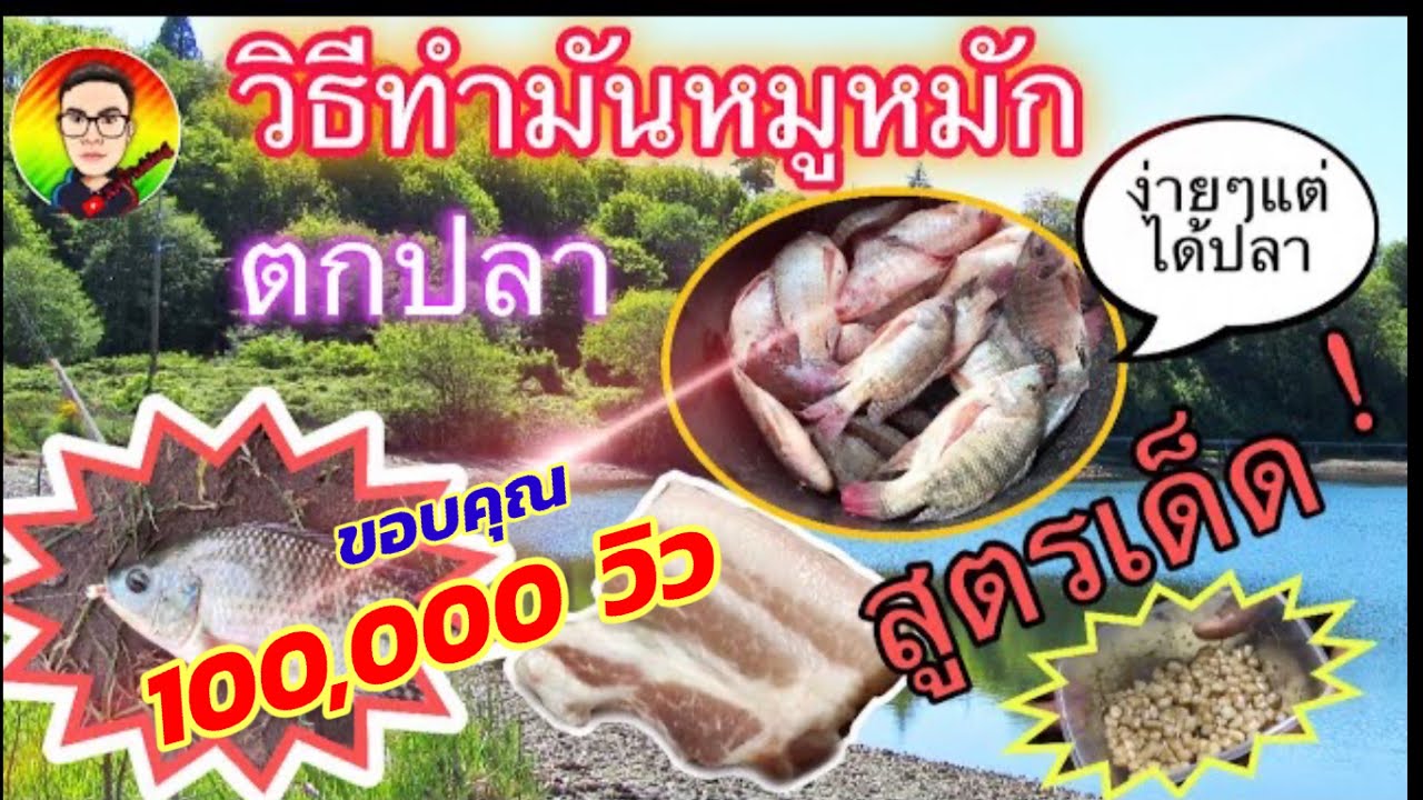 วิธีทำมันหมูหมักตกปลา..สูตรเด็ด ! (ทำง่ายๆแต่ได้ปลา)..พร้อมวิธีการเกี่ยวกับตัวเบ็ด