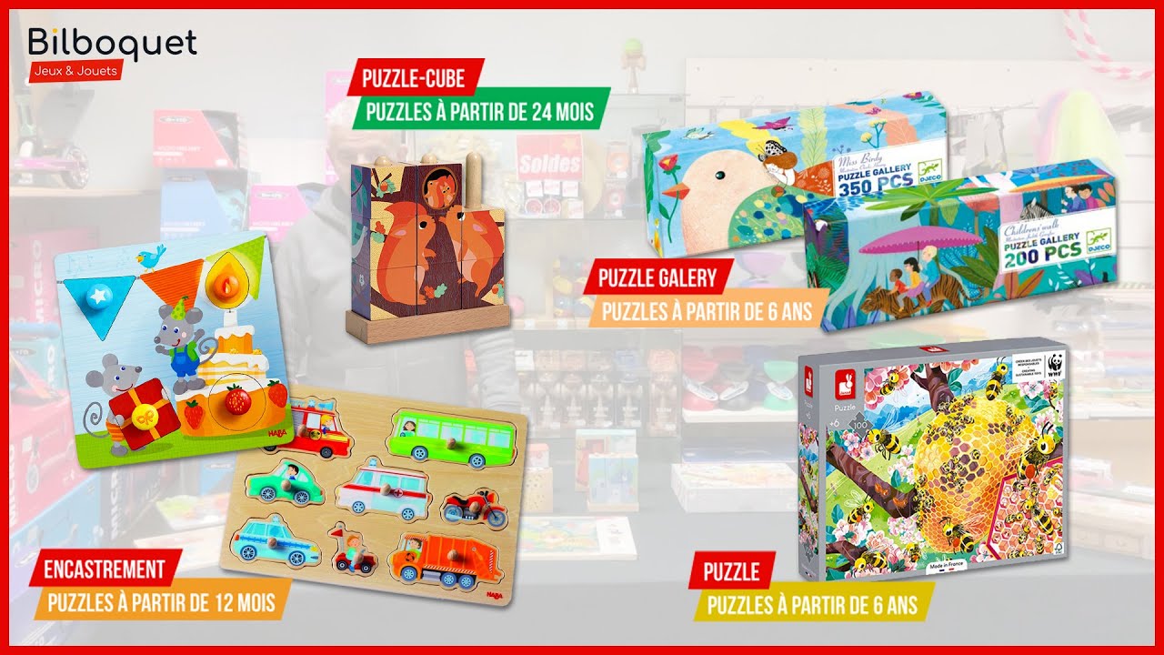 Quel puzzle choisir pour son enfant ? Haba - Janod - Djeco chez Bilboquet Jeux & Jouets