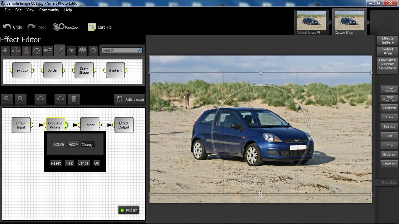 Smart Photo Editor Tutorial - Simple Crop & Rotate Effect