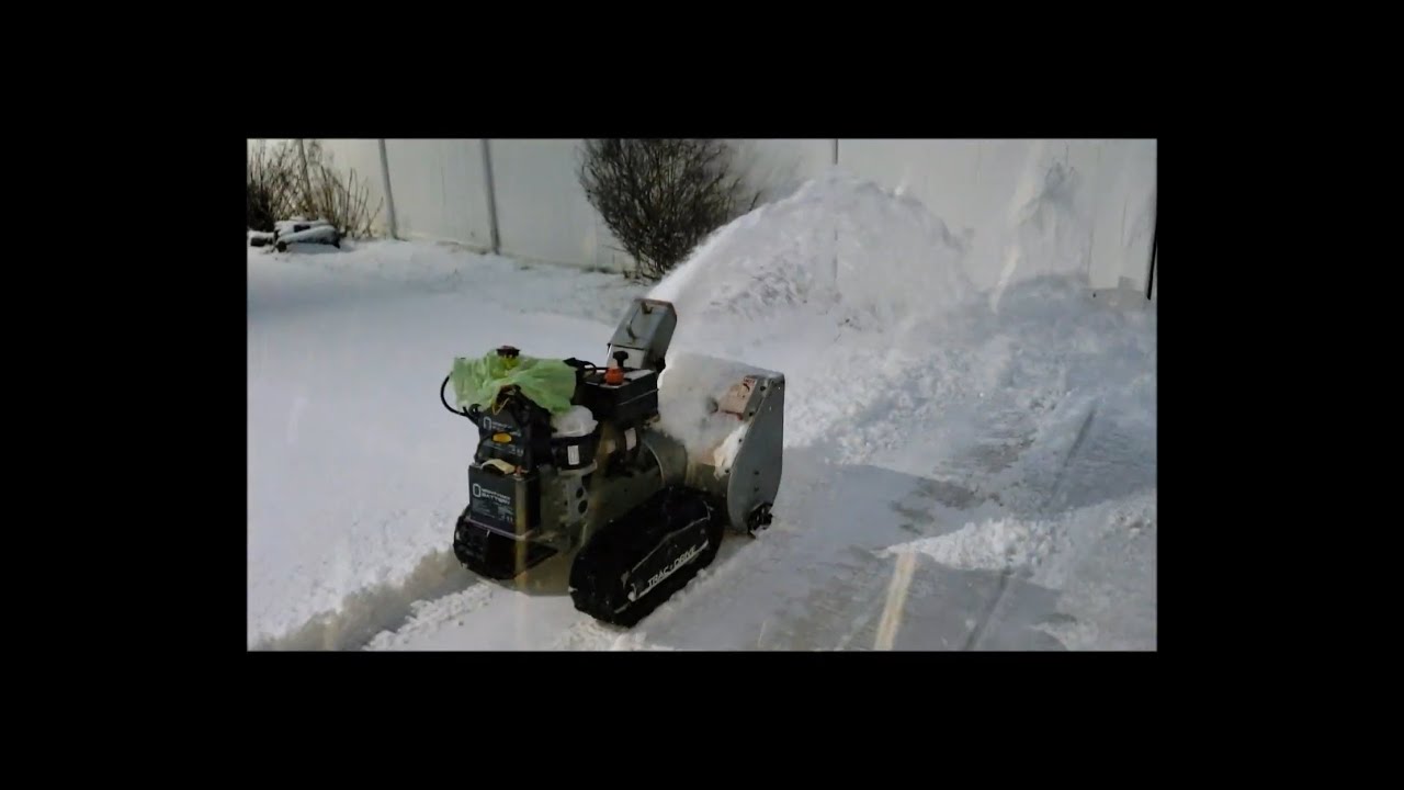 RC robot snowblower testing
