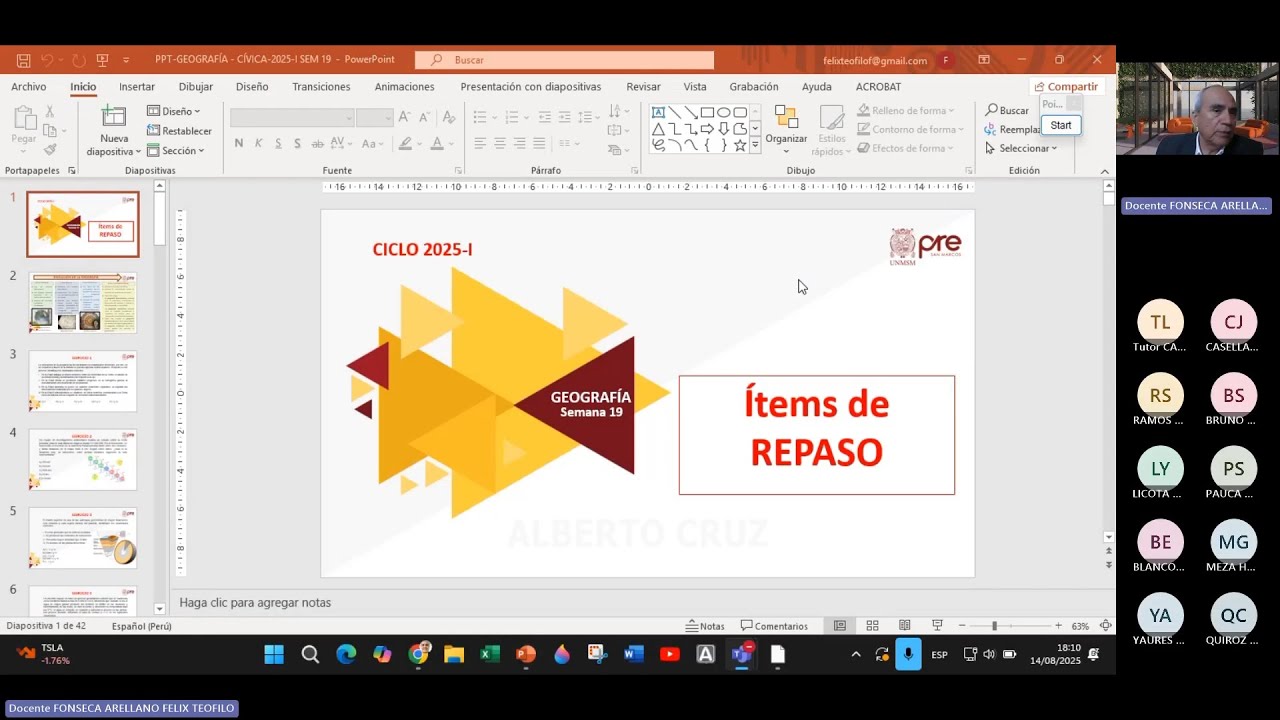 Geografía/Cívica - Semana 19 Repaso - Pre San Marcos Ciclo 2025-I (Nuevo Ciclo)