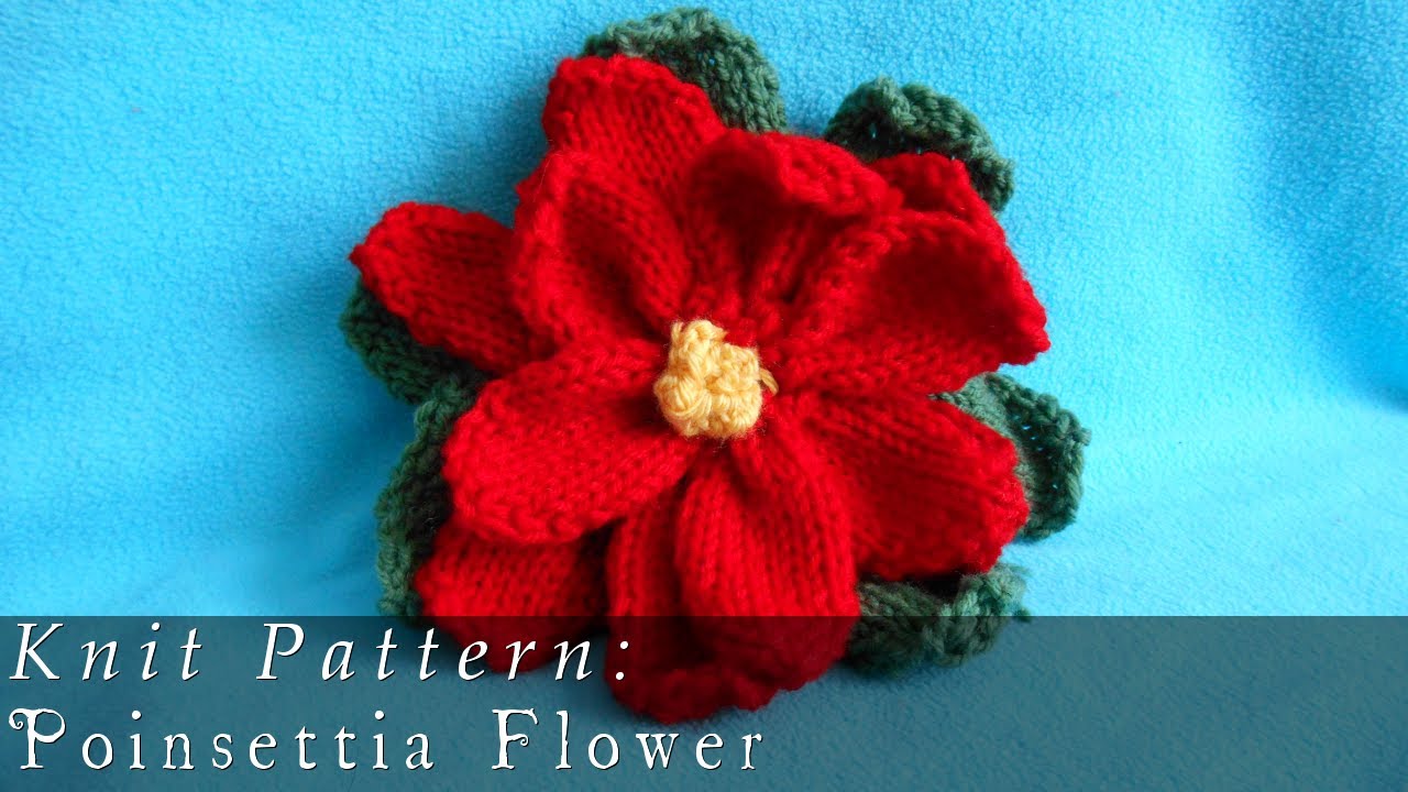 Poinsettia Flower  |  Knitted