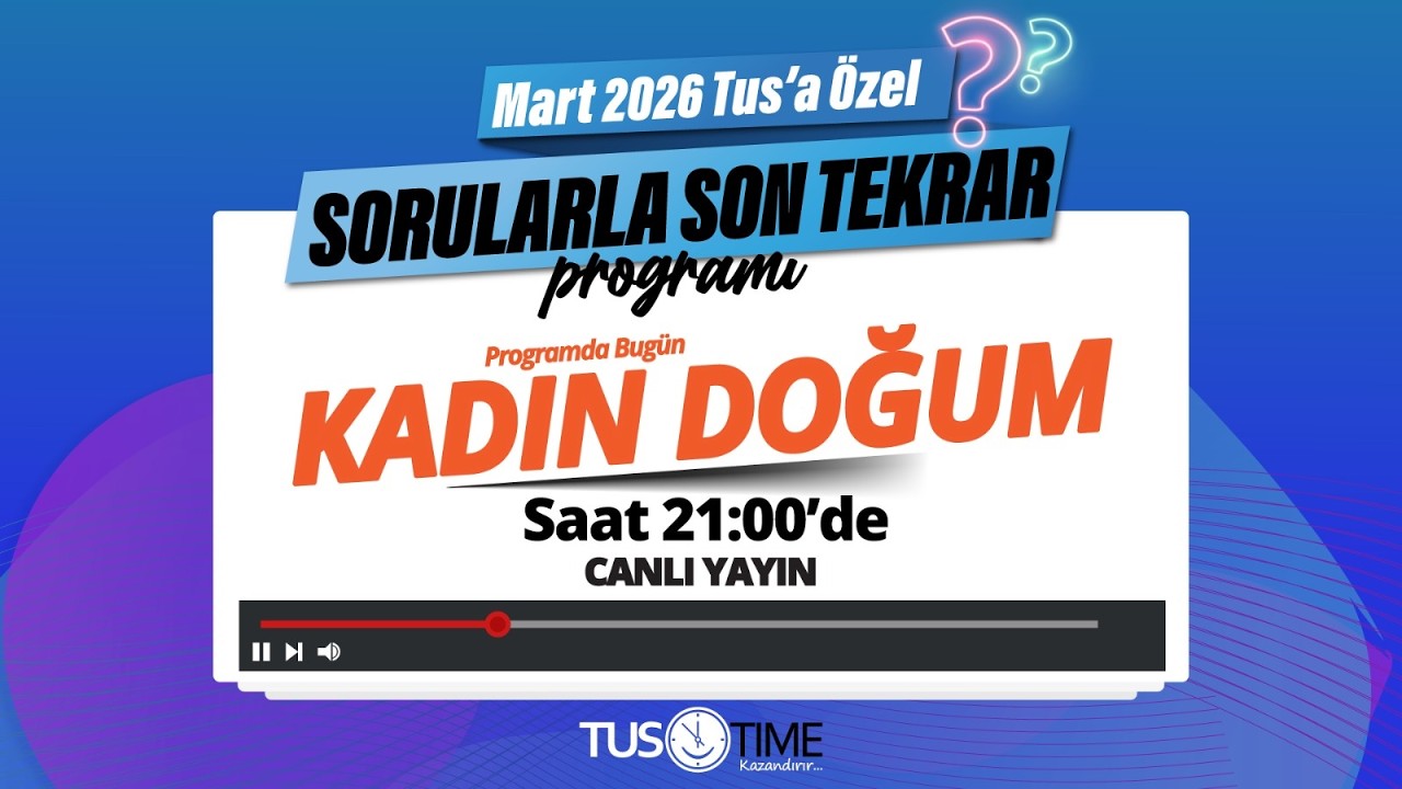 SORULARLA SON TEKRAR - KADIN DOĞUM