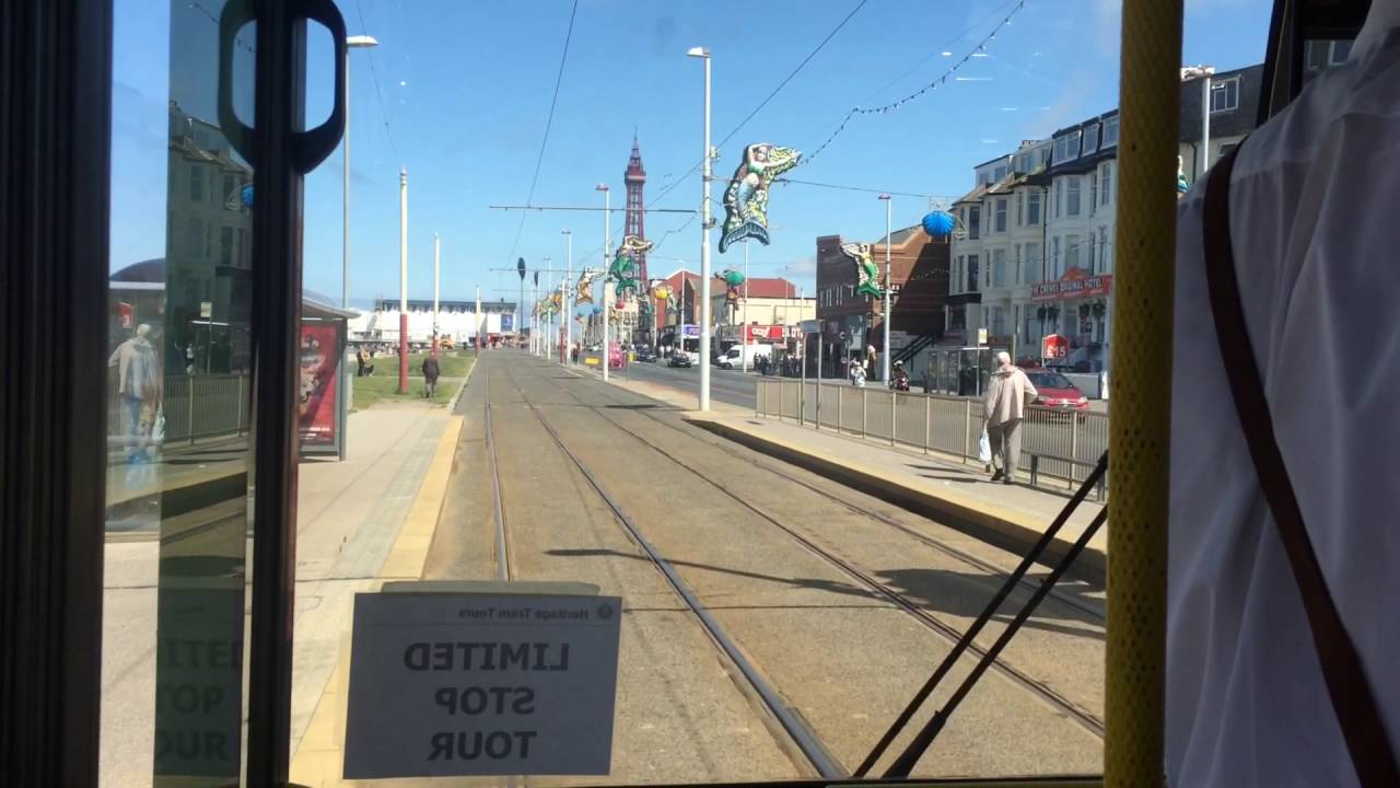Blackpool Tram Centenary Car 648, Pleasure Beach to North Pier/Tower, 18th June 2016
