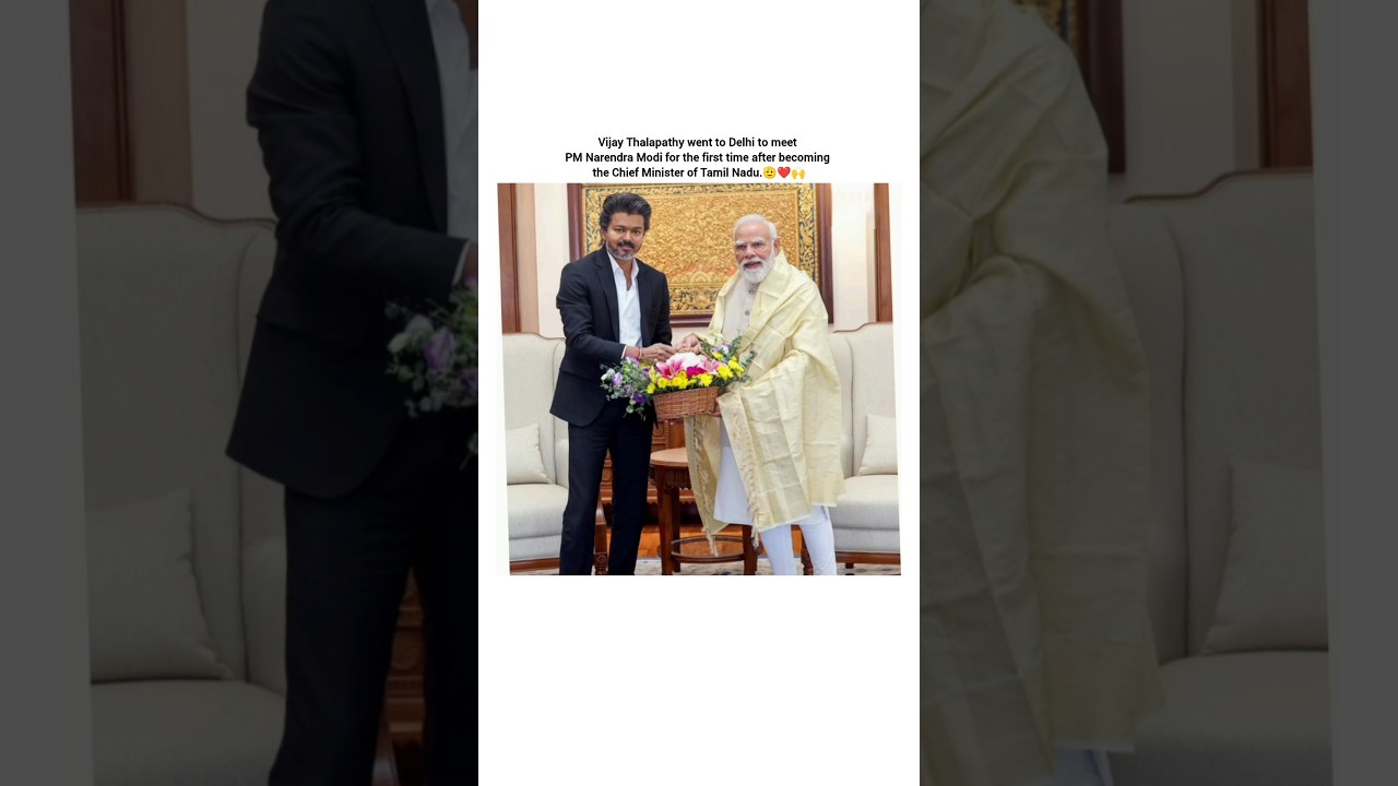 Vijay Thalapathy went to Delhi to meet Prime Minister Modi.🫡❤️🙌#modi #vijaythalapathy #shorts #viral