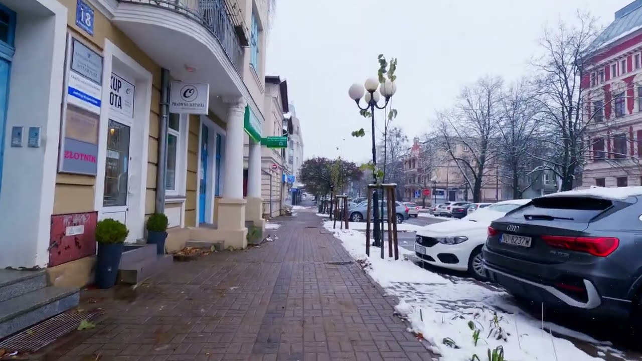 Olsztyn - Zimowy spacer ,centrum, dworzec. 4K