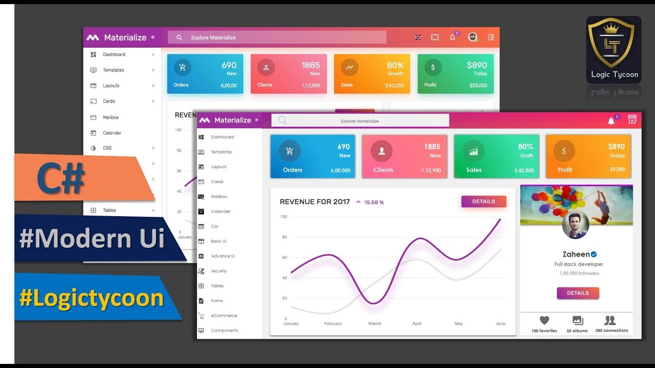 C#-Designing a material desktop application