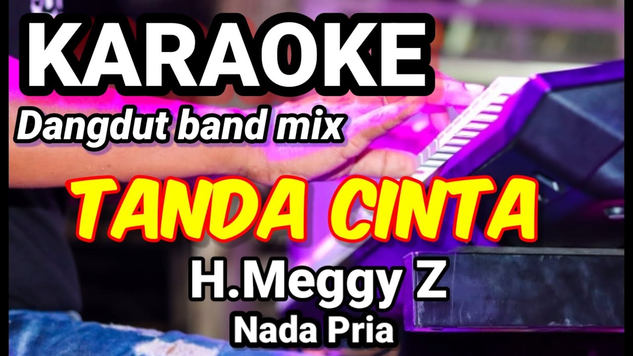 TANDA CINTA - H.Meggy Z | Karaoke dut band mix nada pria | Lirik