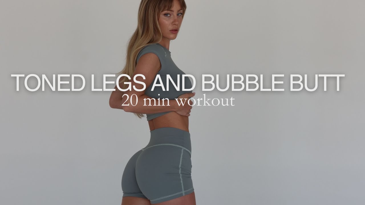 TONED LEGS AND BUBBLE BUTT WORKOUT: 20 min, burns so much!!