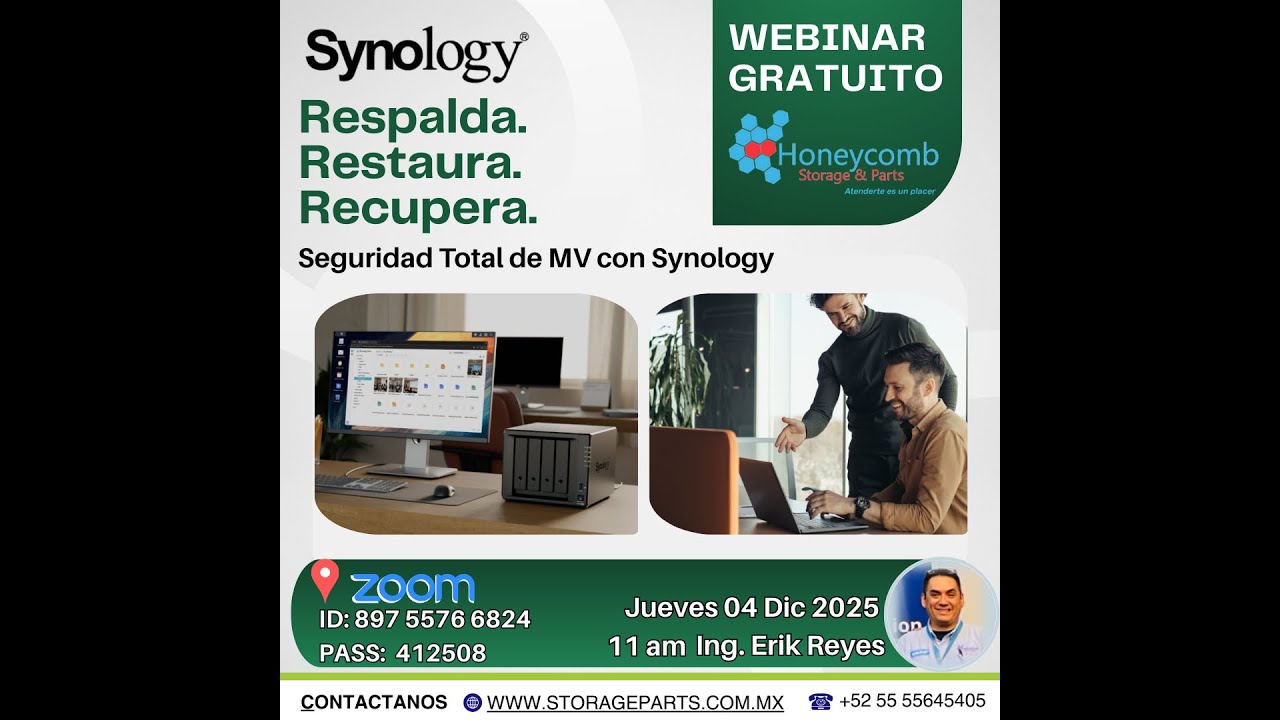 WEBINAR - Respalda, Restaura, Recupera. Seguridad total de MV con SYNOLOGY