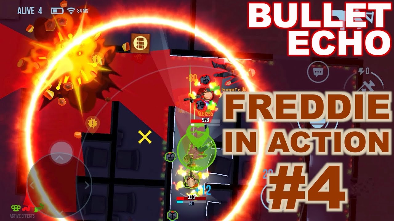 Bullet Echo | Freddie hero gameplay #4 | full personal gear | Psycho Set | Battle Royale mode