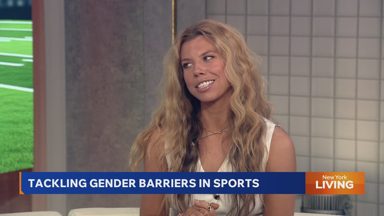 Woman's pro tackle football player
