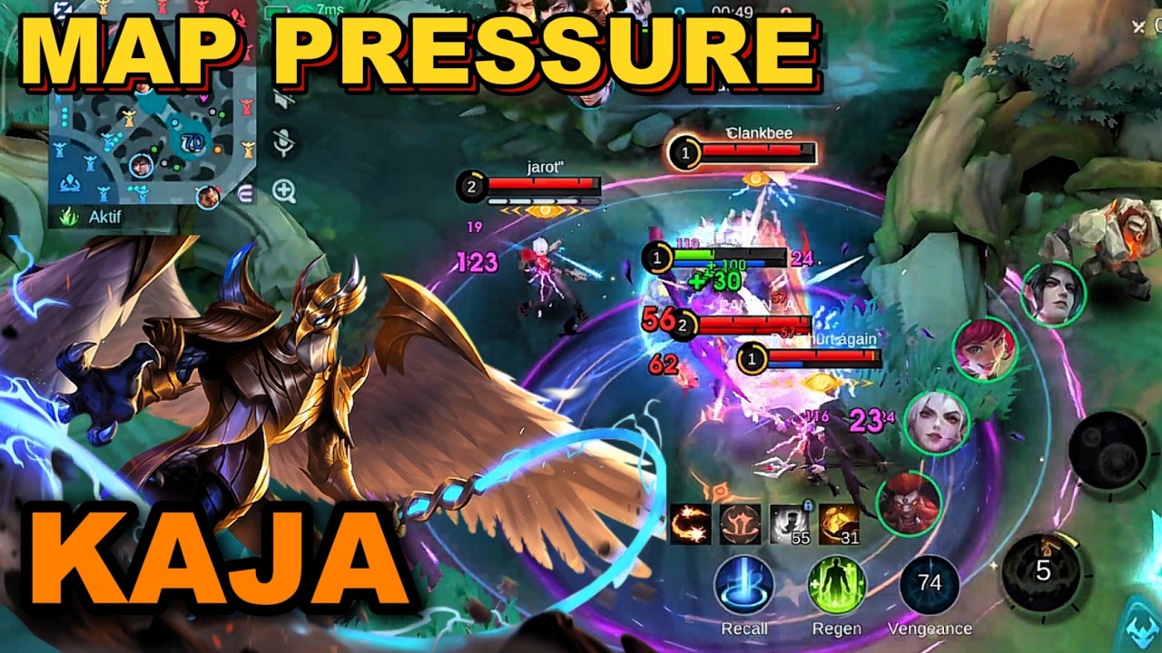 SAAT KAJA MEMBERI TEKANAN MAP DARI AWAL #mlbb #mobilelegends #roamer #kaja
