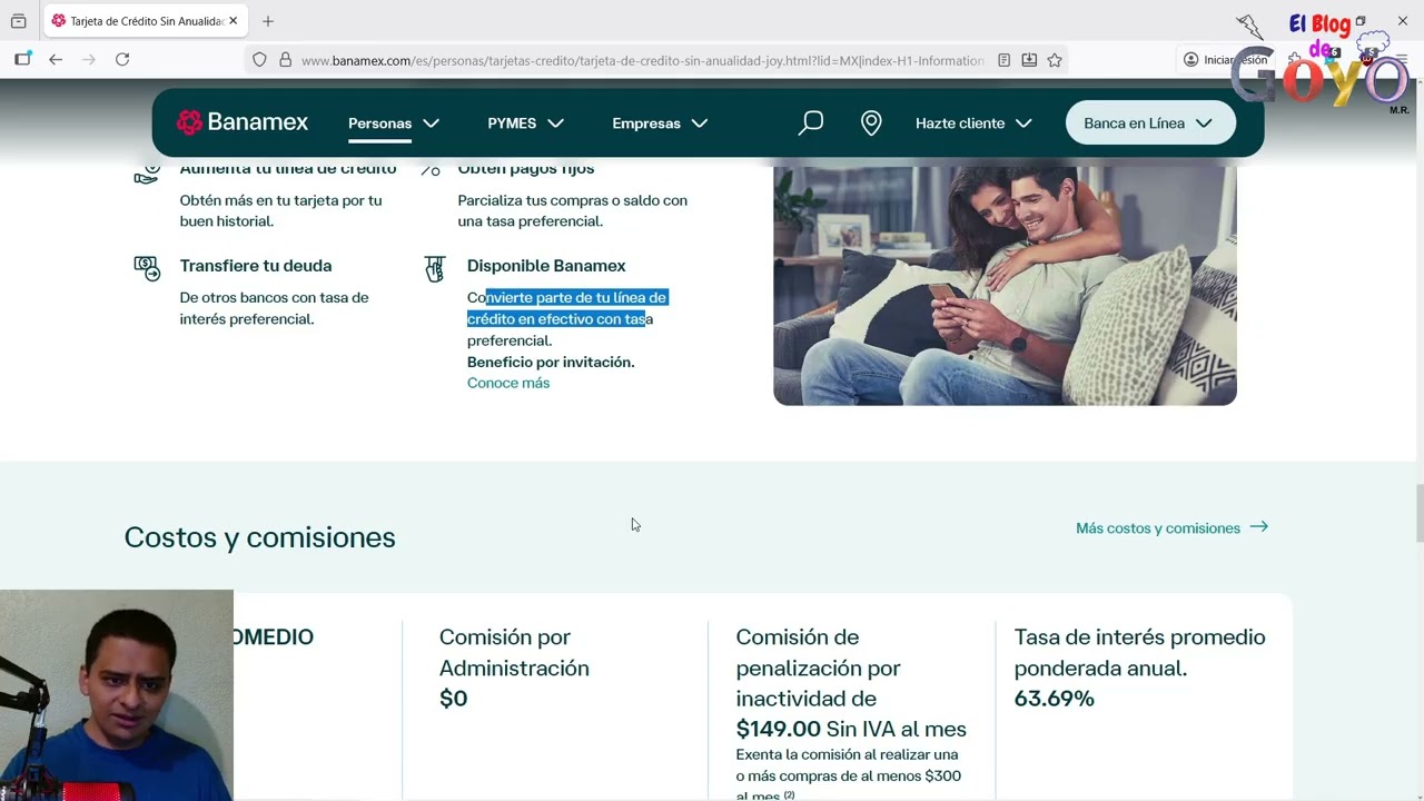 Joy de Banamex: una de las únicas dos tarjetas sin anualidad del banco