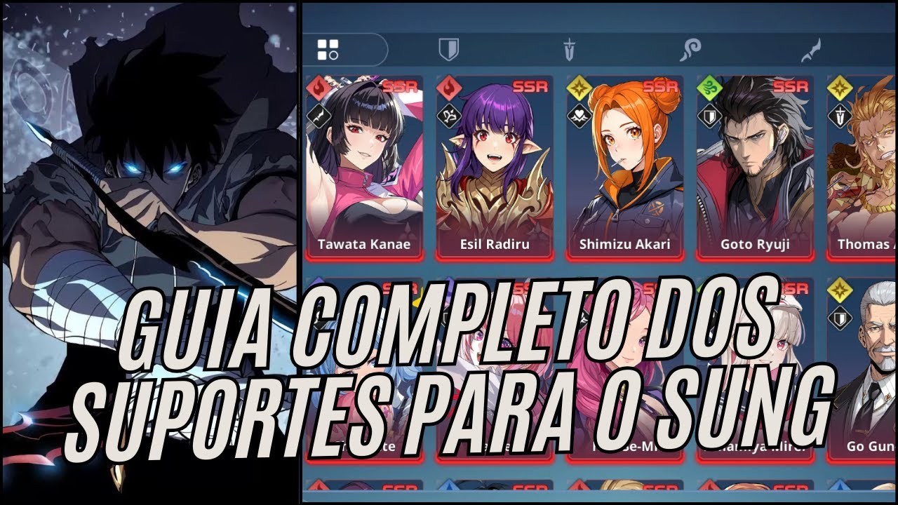 GUIA COMPLETO DOS SUPORTES DO SUNG - SOLO LEVELING ARISE