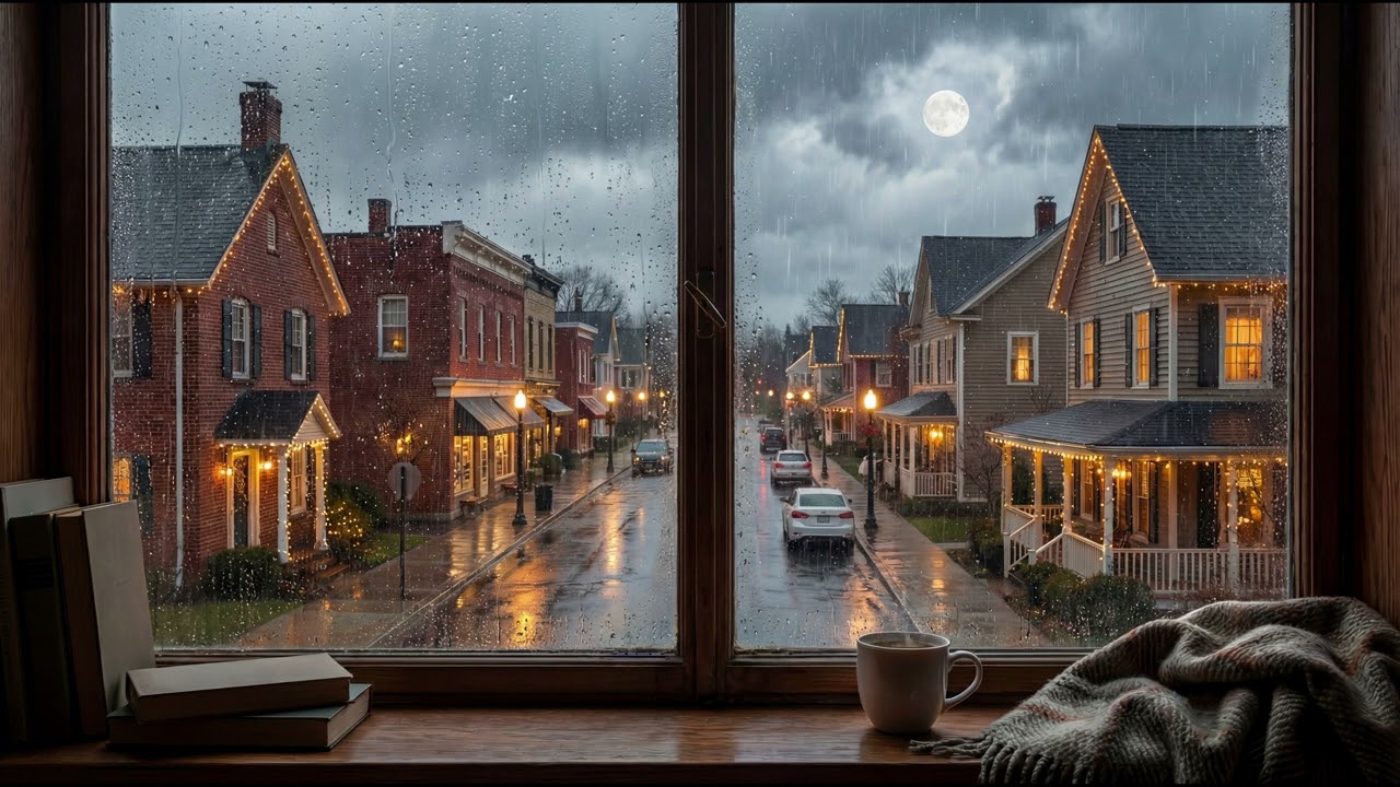 Calm & Soft Piano for Relax and Meditation with 4K Cozy Window 😸