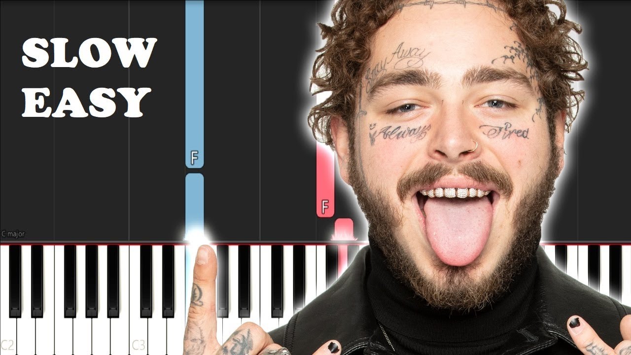 Post Malone - Hollywood's Bleeding (SLOW EASY PIANO TUTORIAL)
