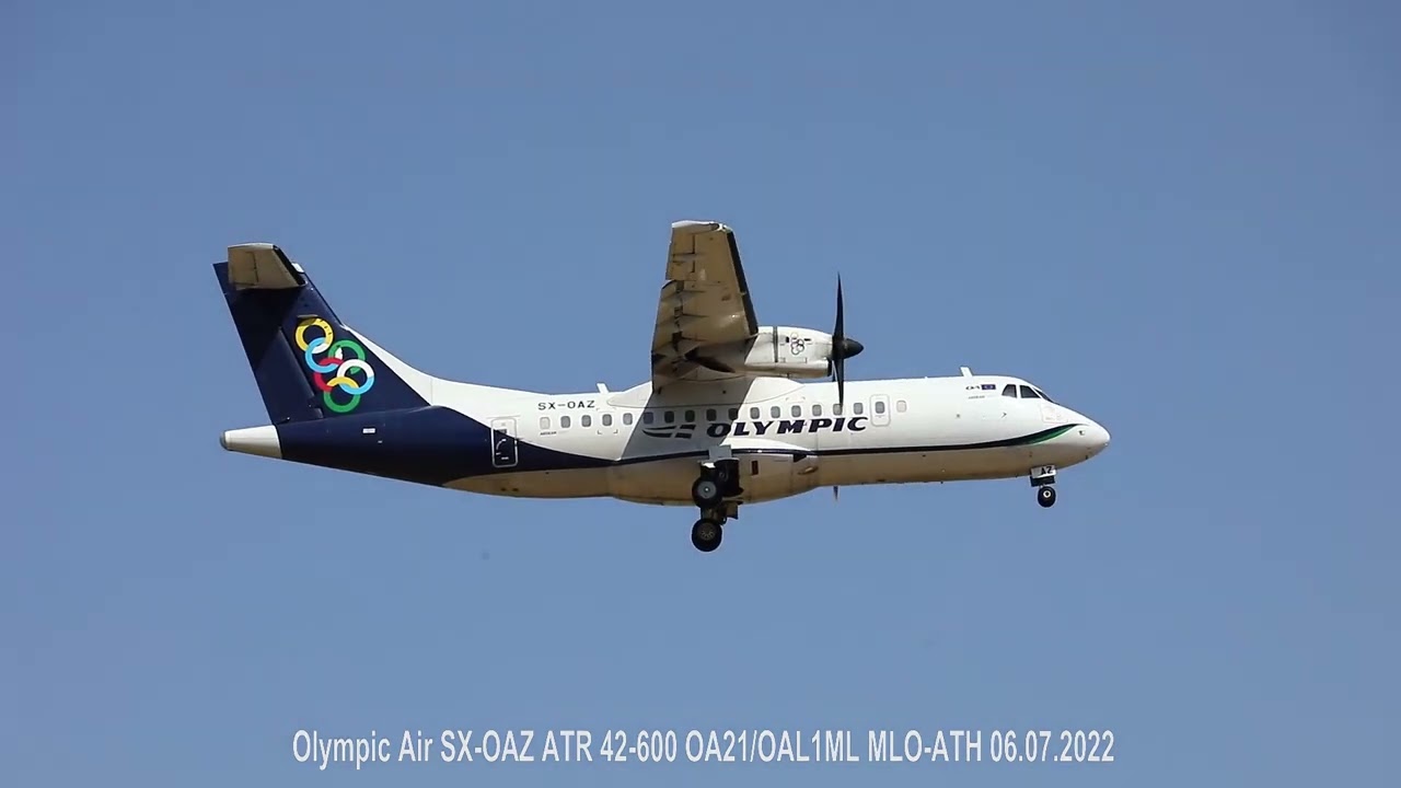 Olympic Air SX-OAZ ATR 42-600 OA21/OAL1ML MLO-ATH 06.07.2022