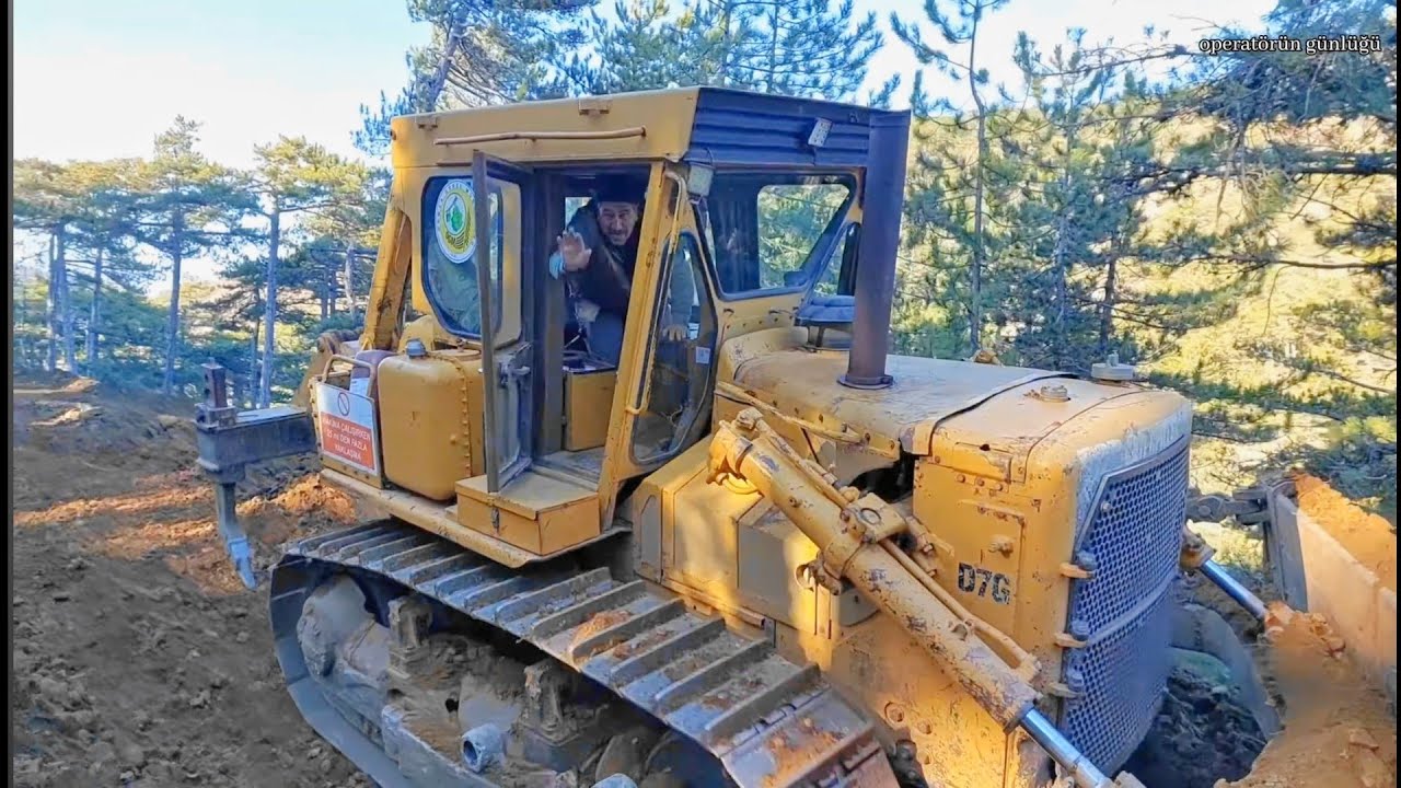 cat d7 dozer-slope and chamfer removal-ŞEV ve şarampol çıkarma #buldozer #keşfet #dozer #mst #cat