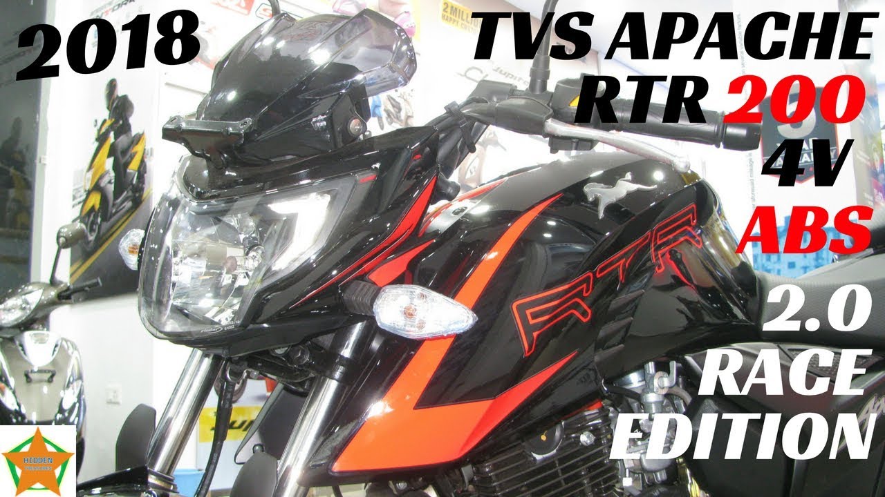 2018 TVS Apache RTR 200 4V ABS Race Edition 2.0 Slipper Clutch Full Details Review, Price, Features