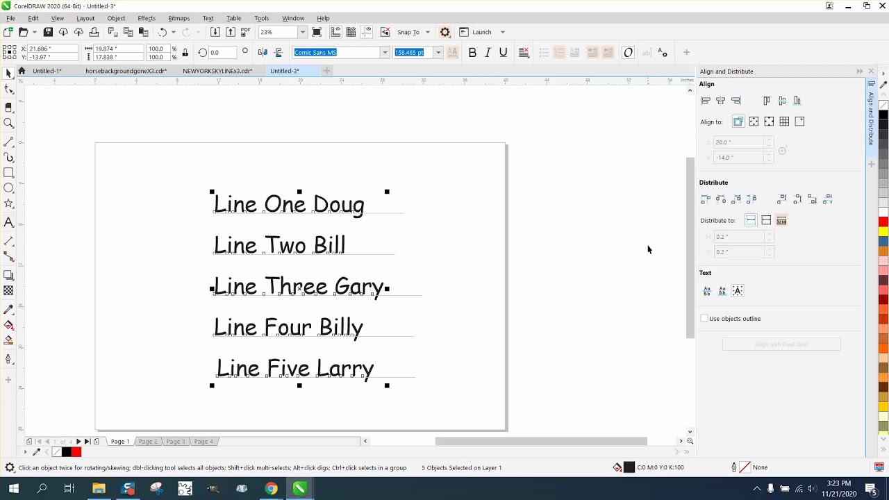 Советы и рекомендации по Corel Draw: выравнивание и распределение текста, а также выравнивание