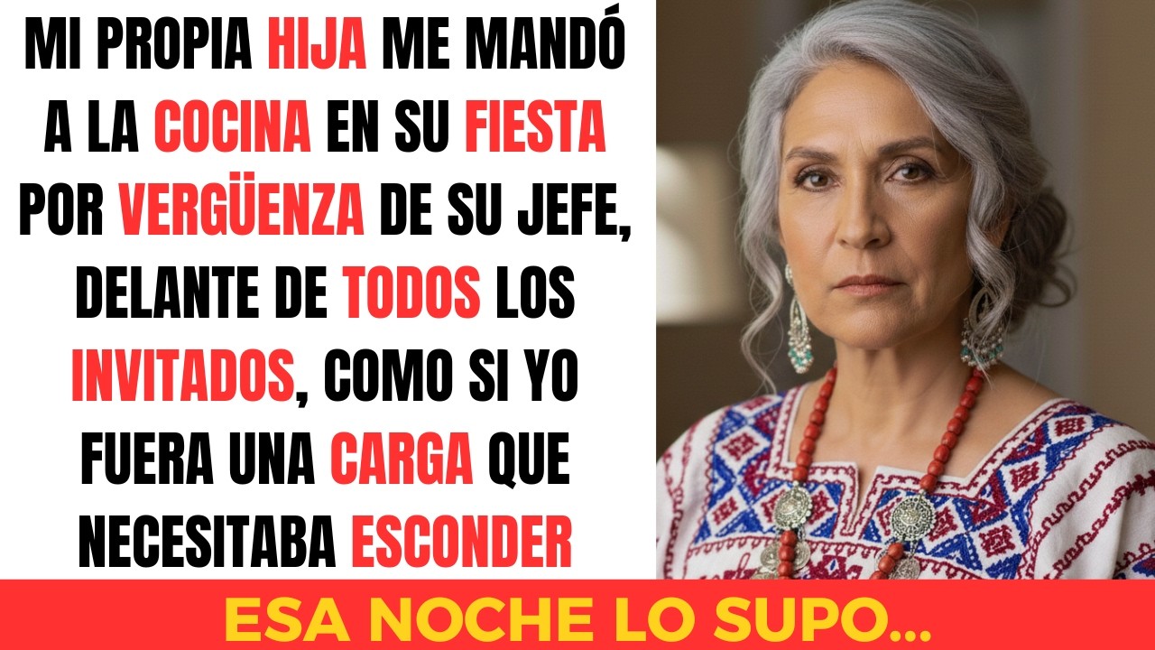En La Fiesta De Mi Hija Me Mandó A La Cocina Por Vergüenza De Su Jefe… Sin Saber Quién Fui Para Él