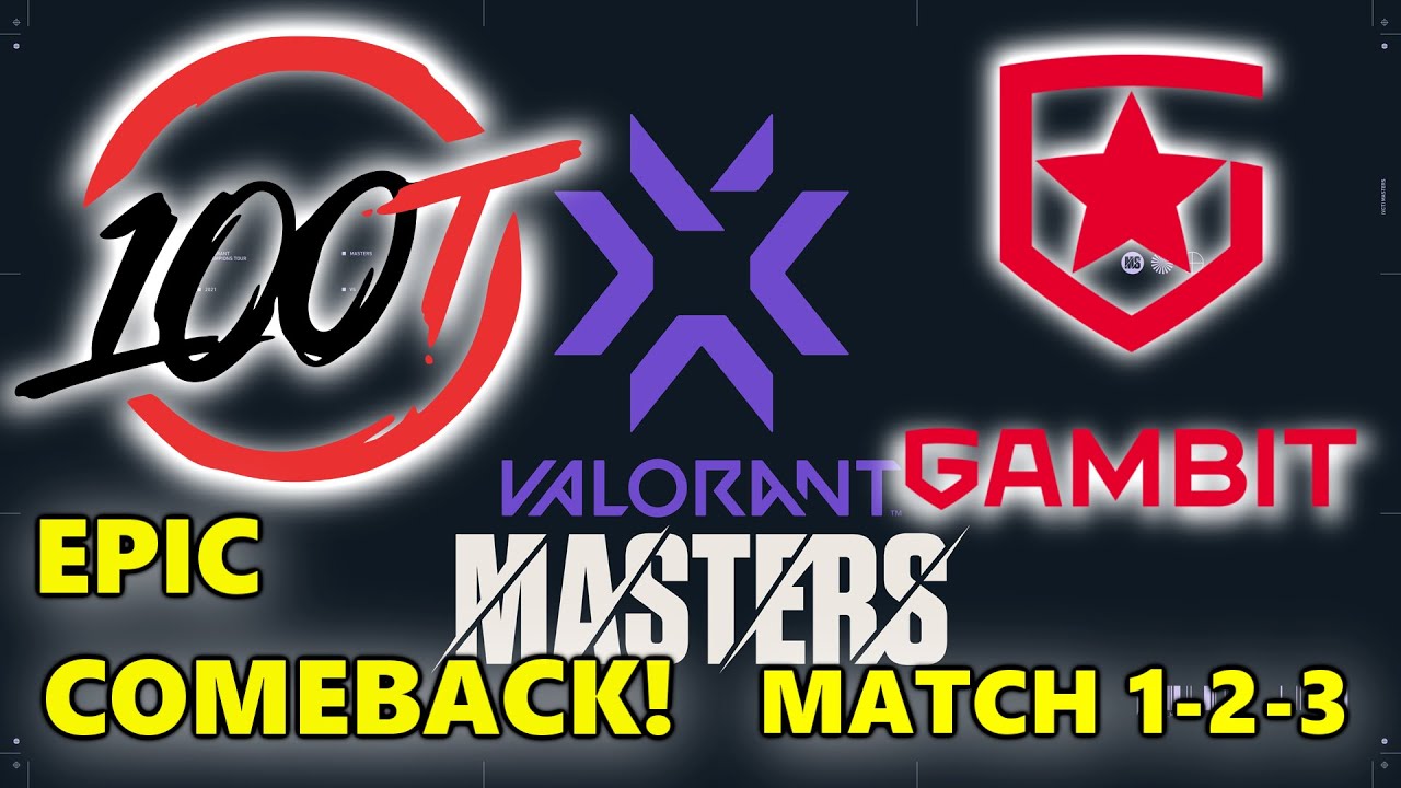 100 THIEVES vs GAMBIT ESPORTS - EPIC COMEBACK! - VALORANT MASTERS BERLIN - MATCH 1-2-3 - 2021.09.12