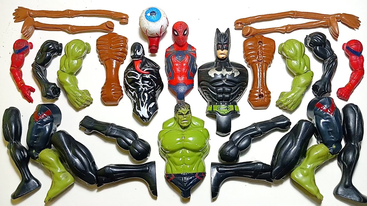 AVENGERS TOYS MARVEL'S, SPIDERMAN VS VENOM VS HULK SMASH VS BATMAN VS SIRENHEAD