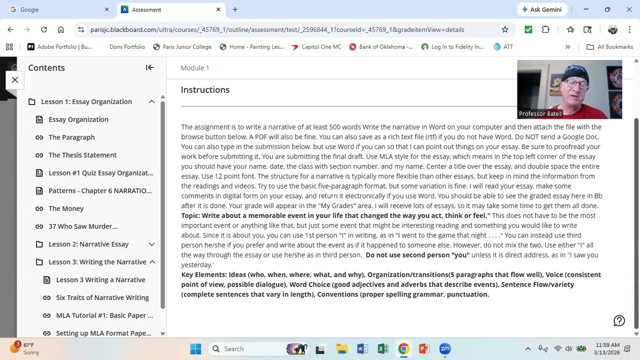 1301 Essay 1 Narrative