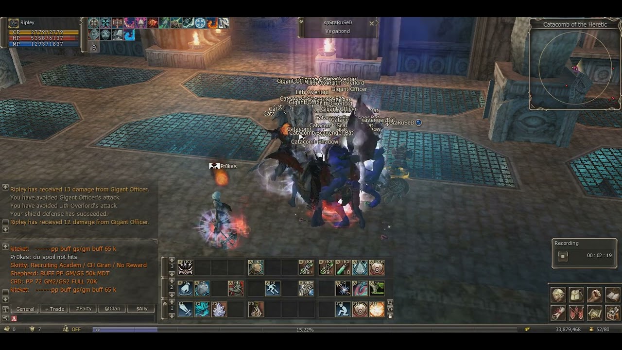 low lvl catas helping a friend with exp L2 Reborn