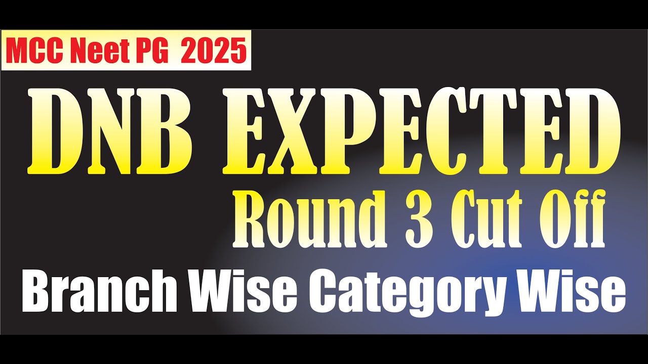 MCC Neet PG 2025 DNB QUOTA 2024 R1  R2 & R3 and 2025 R 1 R 2 cut off & 2025 Round 3 Expected Cut Off