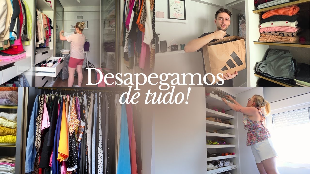 VLOG DO FINDE | Fizemos uma limpa HISTÓRICA no nosso closet + reorganização de tudo!!!