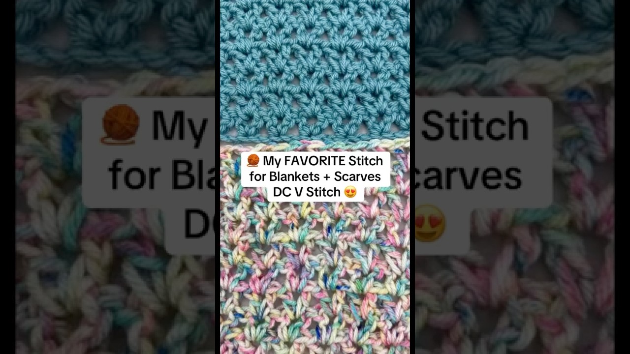 Learn the Double Crochet V Stitch 🧶 Easy step by step crochet tutrorial for beginners #crocheting