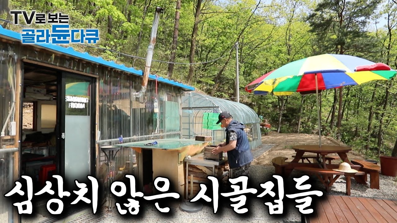 “돈 안들고 좋지 뭐” 컨테이너부터 비닐하우스까지 멀쩡한 집은 아니어도 나름대로 잘 먹고 잘사는 산골 사람들 모아보기｜#골라듄다큐